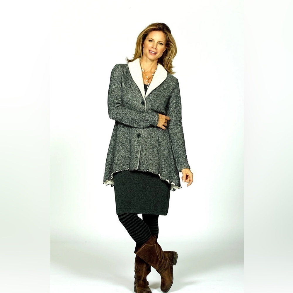 Goddess gear shawl collar knit jacket